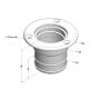 Galaxy Diesel deck filler 50mm White ABS TRN3074050