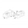 Black water tank with horizontal soaker 70L 12V OS5014170