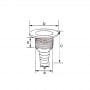 Scarico a mare in nylon bianco Portagomma 40mm N42038201739-5%