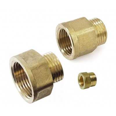 Manicotto in ottone Maschio 1/2 Femmina 3/8 pollici N40737601591-0%