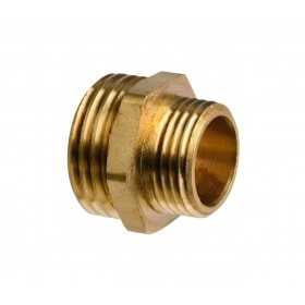 Nipple doppio in ottone Filetto 1-1/4 x 1-1/2 pollici OS1722705-0%