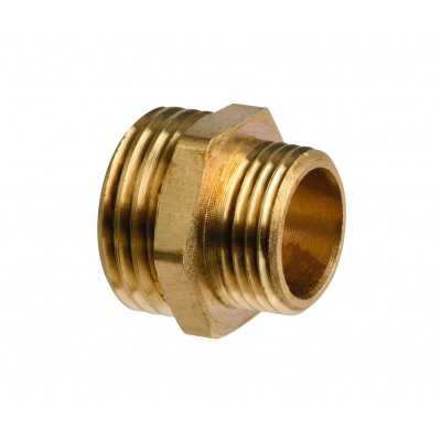 Nipple doppio in ottone Filetto 1-1/4 x 1-1/2 pollici OS1722705-0%