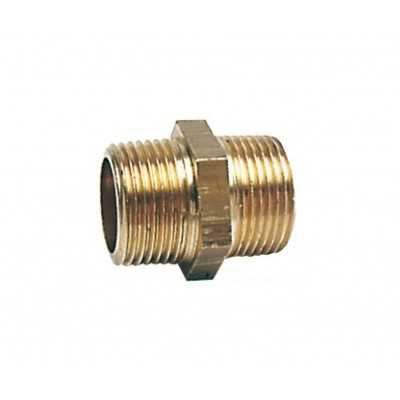Nipple doppio in ottone Filetto 1-1/2 pollici OS1722505-0%