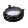 Circular opening black nylon portlight 270 mm OS1975002NE