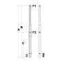 Candeliere in inox per basetta maschio 625mm OS4117611-18%