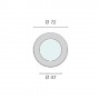 Faretto ad Incasso Thabit T in Inox a LED 10-30V 2.5W 3200K Bianca Calda N50325501241-20%