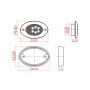 Plafoniera a 6 LED 12V 3W 138x92mm Bianco N50326501140-10%