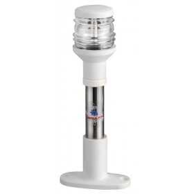 Asta Compact con tubo in acciaio inox con Fanale 360° Bianco 20cm N52225001886-0%