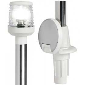 Asta luminosa Estraibile con Fanalino in plastica bianca 360° e base Advance 60cm N52225002610-0%
