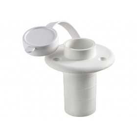 Basetta ad incasso su piano in plastica bianca Base 80,5mm OS1100001-18%