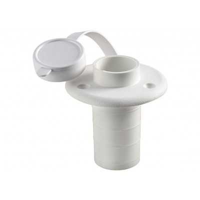 Basetta ad incasso su piano in plastica bianca Base 80,5mm OS1100001-18%