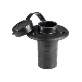 Basetta ad incasso su piano in plastica nera Base 80,5mm OS1100004-18%
