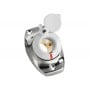 Base angolata inox per aste estraibili 49x85mm Tappo bianco OS1100007-18%