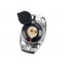 Base angolata inox per aste estraibili 49x85mm Tappo nero OS1100008-18%