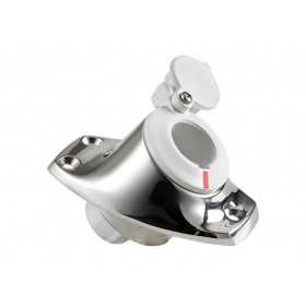 Base angolata inox per aste telescopiche 49x85mm Tappo bianco OS1100009-18%
