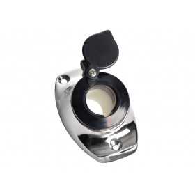 Base angolata inox per aste telescopiche 49x85mm Tappo nero OS1100010-18%