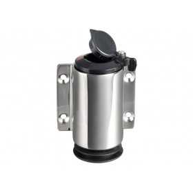 Basetta a parete in inox cappuccio nero 2 contatti OS1100014-18%
