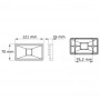Mouse Stern LED navigation light 12V 0,32W Rectangular shape OS1103622