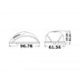 Pair Evoled 112.5° left + 112.5° right navigation lights 12V Stainless steel body OS1103921