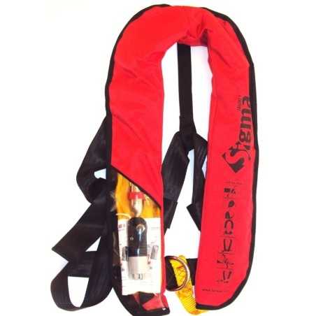Giubbotto Autogonfiabile Automatico 150N Sigma Adulto con Gancio Nylon PVC LZ71094-20%
