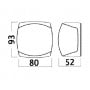 Fanale di via Sphera III a LED 225° prua 12/24V 1,5W OS1106223-18%