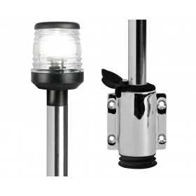 Extractable LED pole 60cm Black plastic and stainless steel body 12/24V 1,7W OS1111020