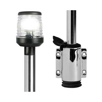 Extractable LED pole 60cm Black plastic and stainless steel body 12/24V 1,7W OS1111020