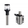 Compact extractable 360° light pole in Stainless steel 60cm Black light cover OS1111200