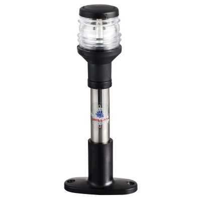 Compact pole with stainless steel tube Taillight Black ABS 360° H20cm OS1111300