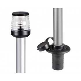 Classic wall mounting 360° light pole 100cm Black light cover and base OS1112300
