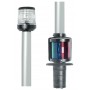 Classic pole in flat recess with combined lights 360° Green Red light 100cm Black OS1112500
