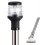 Compact folding pole in stainless steel with Mooring light 360° Black 60cm OS1112703