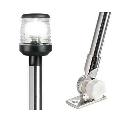 Folding LED light pole 360° black plastic 60cm OS1113010