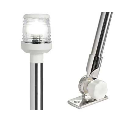 Folding LED light pole 360° White plastic 60cm OS1113011