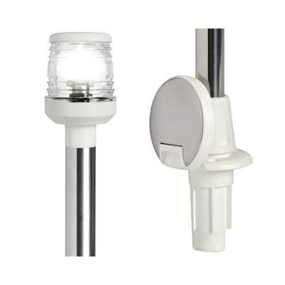 Removable LED light pole 100cm White plastic base OS1116312