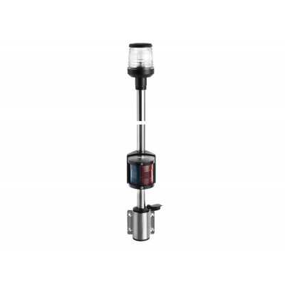 Bulkhead mounting black combined lightpole 100cm OS1116701