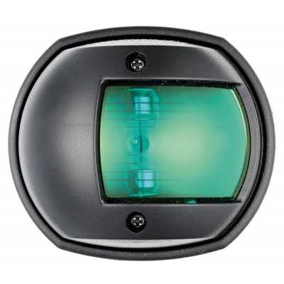 Black polycarbonate navigation light Green light 112,5° 80x42x70mm OS1140802