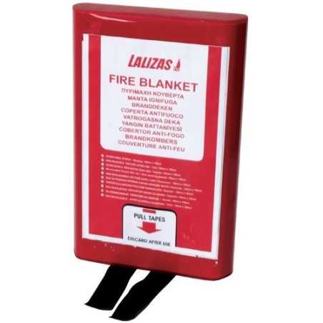 Fire shield blanket in PVC container 100x100cm for boating LZ70448