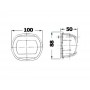 Fanale di via Classic 12 Bianco 135° poppa 12V 10W Nero OS1141004-0%