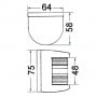 Fanalino in acciaio inox U85 Verde a 112,5° destro OS1141402-0%
