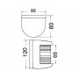 Fanale di via Utility 78 Rosso 112,5° sinistro 12V Nero OS1141701-0%