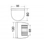 Fanale di via Utility 78 Verde 112,5° destro 24V Nero OS1142712-0%