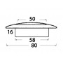 Plafoniera LED da incasso 12V 0,6W 20Lm Luce Blu OS1317911-0%