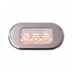Luce di cortesia 3 LED da incasso 12V 0,6W 12Lm Luce Gialla OS1318101-0%