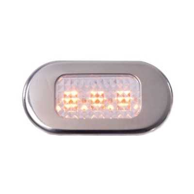 Luce di cortesia 3 LED da incasso 12V 0,6W 12Lm Luce Gialla OS1318101-0%