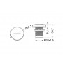 Recess fit LED courtesy light round blue OS1318812