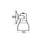 Faretto APPLIQUE Deluxe con interruttore 12V 10W Ottone lucidato a specchio OS1320300-0%