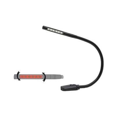 LED map light with adjustable arm 12V 0,85W White + Red lights OS1322811