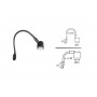 Flexible arm 6 LED light 12V 1,3W White + Red night lights OS1323924
