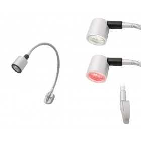 Flexible arm 6 LED SMD light 12V 1,3W White + Red night lights OS1323926
